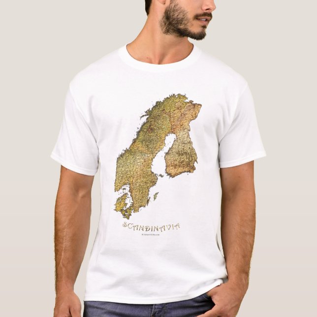 T-shirt CARTE SCANDINAVIENNE Top pour dames (Devant)