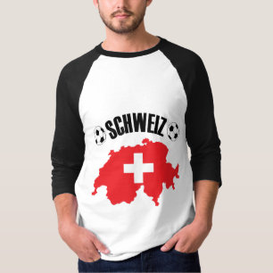 T-shirt Carte Schweiz Fussball Suisse