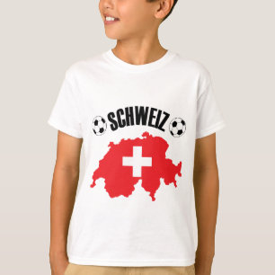 T-shirt Carte Schweiz Fussball Suisse