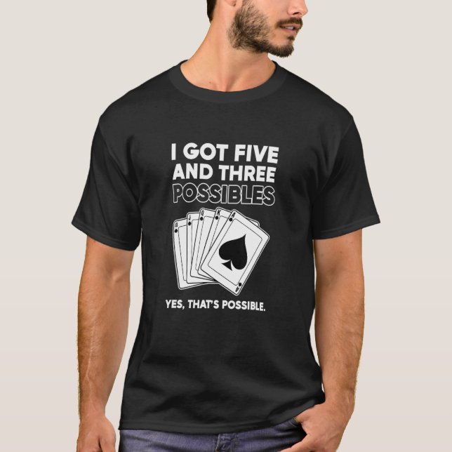 T-shirt Carte Spade Jeu Poker Royal Flush (Devant)