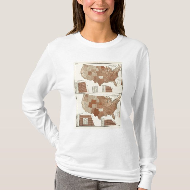 T-shirt Carte statistique des décès (Devant)