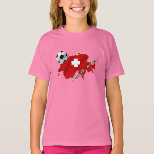 T-shirt Carte suisse des cadeaux du football du football
