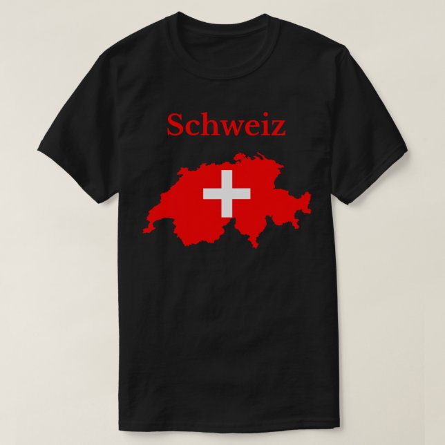 T-shirt Carte Suisse Design (Design devant)