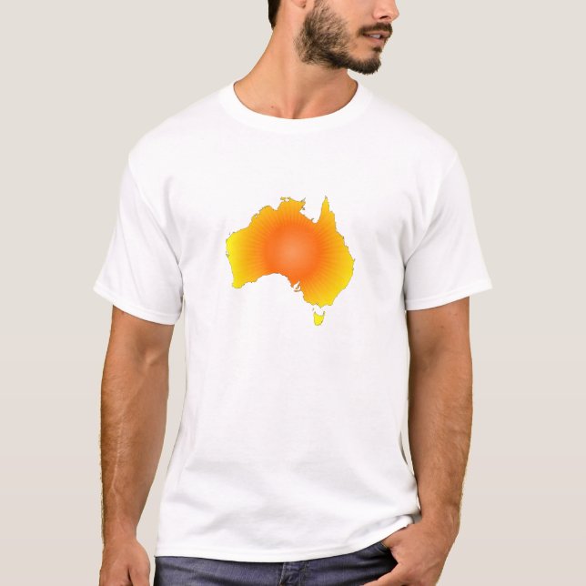 T-shirt Carte Sunny Australie (Devant)