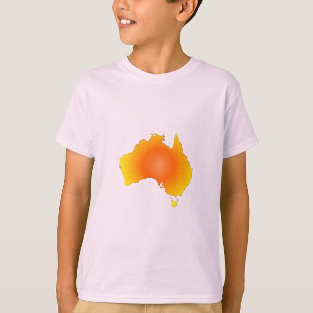 T-shirt Carte Sunny Australie (Devant)