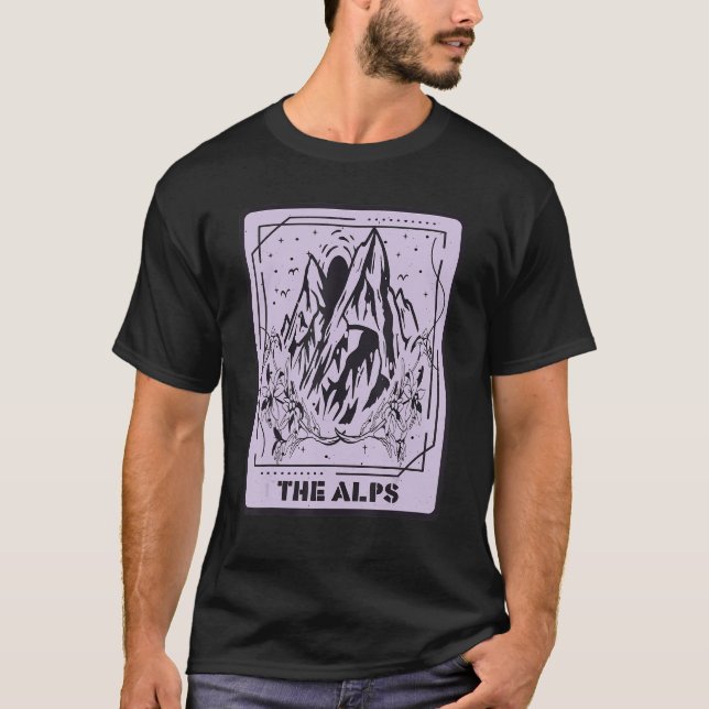 T-shirt Carte Tarot Alpes Cartes Mystiques Edelweiss Mount (Devant)