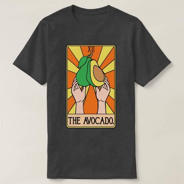T-shirt Carte Tarot Avocado amusant (Design devant)