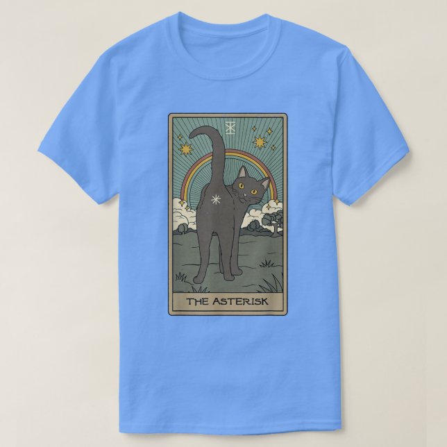 T-shirt Carte Tarot Chat L'Asterisk Cosmique Graphisme  (Design devant)