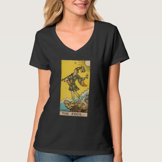 T-shirt Carte Tarot Classique L'idiot (Devant)