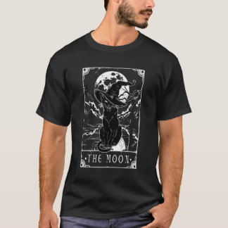 T-shirt Carte Tarot Crescent Moon Et Casquette Chat Noir H