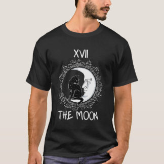 T-shirt Carte Tarot Crescent Moon Et Cat Graphic Jersey