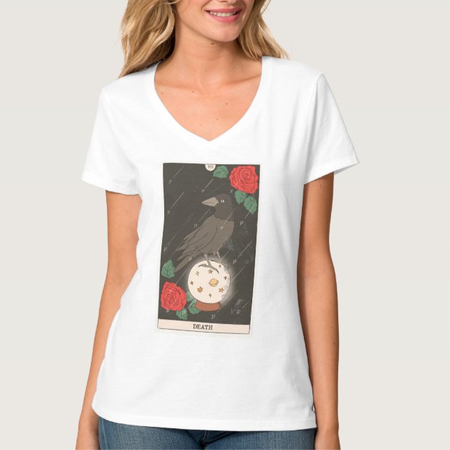 T-shirt Carte tarot de la mort moderne Major Arcana design (Devant)