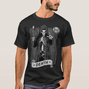 T-shirt Carte Tarot de la mort Occult sombre Grim Reaper A