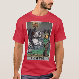 T-shirt Carte Tarot de mort Horseman sans tête Gothic Éffr