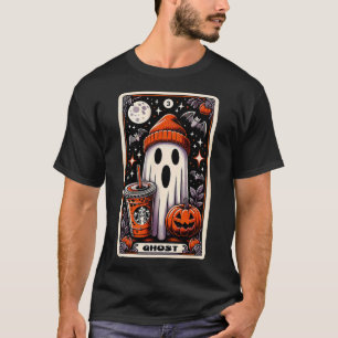 T-shirt Carte Tarot Ghost mignonne Saison Éffrayante Jack-