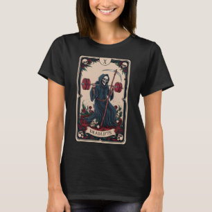 T-shirt Carte Tarot Grim Reaper Deadlifts Workout Gym Occu