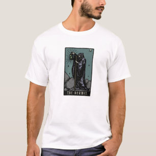 T-shirt Carte Tarot Hermit Lecture Sorcière Salle esthétiq