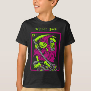 T-shirt Carte Tarot Jack Ripper Halloween Décor Occulte Ho