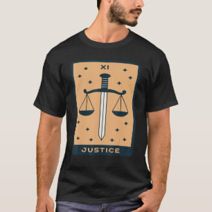 T-shirt Carte Tarot Justice Cartes Mystiques Magie Occulte