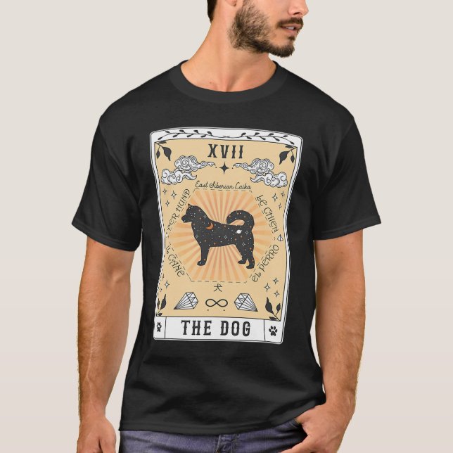 T-shirt Carte Tarot Le Chien Sibérie Est Laika Celestia G (Devant)