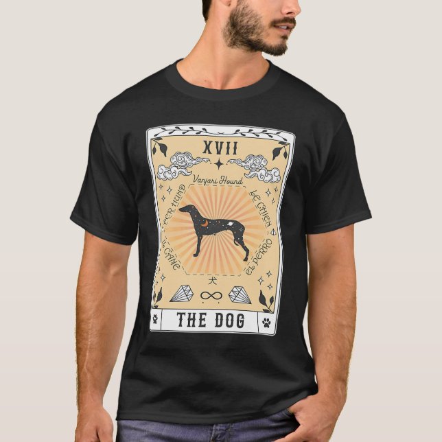 T-shirt Carte Tarot Le Chien Vanjari Hound Espace Céleste  (Devant)