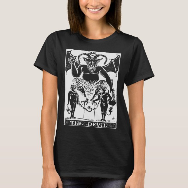 T-shirt Carte Tarot Le Diable Le Diable Occulte (Devant)