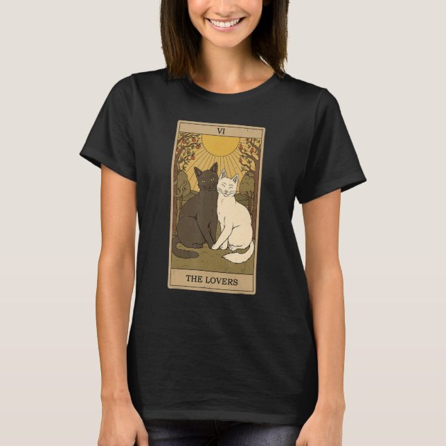 T-shirt Carte Tarot Le et Cat Tarot (Devant)
