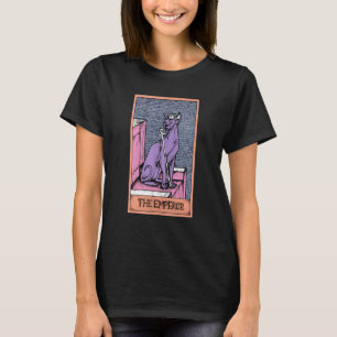 T-shirt Carte Tarot L'Empereur Et Sphynx Chat Carte Occult