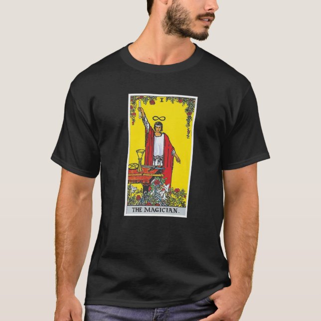 T-shirt Carte Tarot Magicien Croyances occultes Divination (Devant)