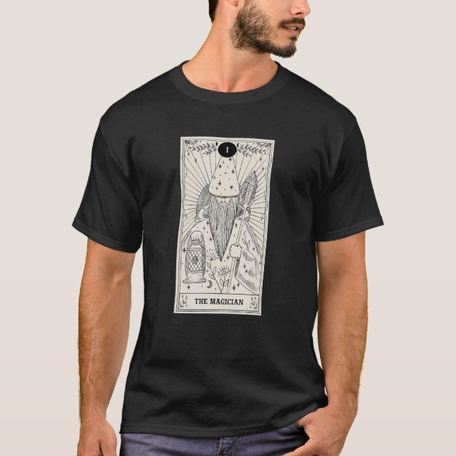 T-shirt Carte Tarot Magicien Croyances occultes Divination (Devant)