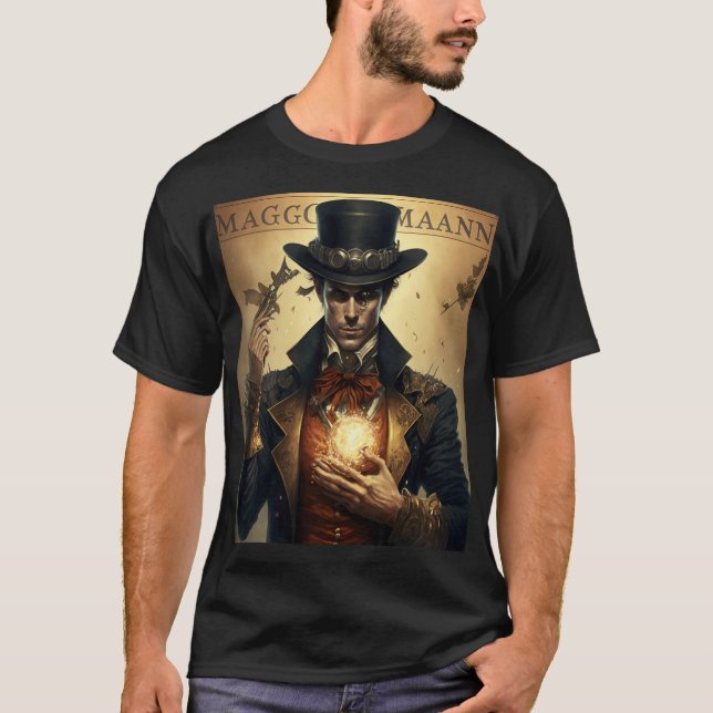 T-shirt Carte Tarot Magicien Steampunk (Devant)