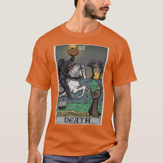 T-shirt Carte Tarot Mort Halloween Horseman sans tête Hall