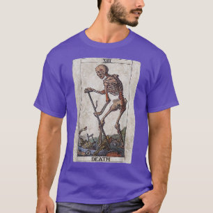 T-shirt Carte Tarot Mort Squelette Athéiste Occulte Pagan 