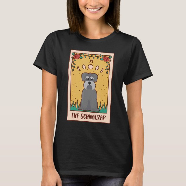 T-shirt Carte Tarot Occult Magie Occultisme Chien Schnauze (Devant)