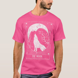 T-shirt Carte Tarot Perdu Crescent Lune Et Loup