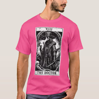 T-shirt Carte Tarot Peste Docteur Médicale Magic Occult Wh