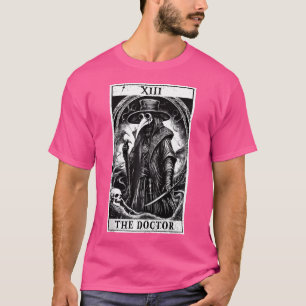 T-shirt Carte Tarot Peste Docteur Médicale Magic Occult Wh