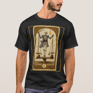T-shirt Carte Tarot Planking Skeleton Balance Core