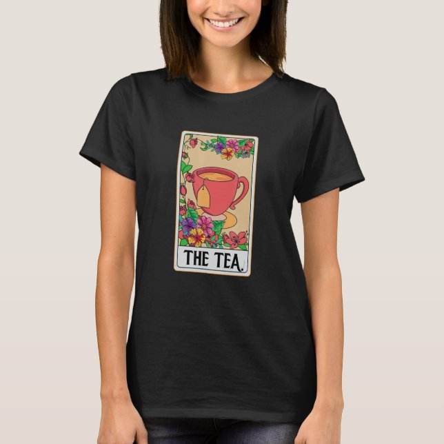 T-shirt Carte Tarot Thé Mais Premier Tea Time Tea Time Tea (Devant)