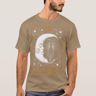 T-shirt Carte Tarot vintage Crescent Moon Stars égyptien B