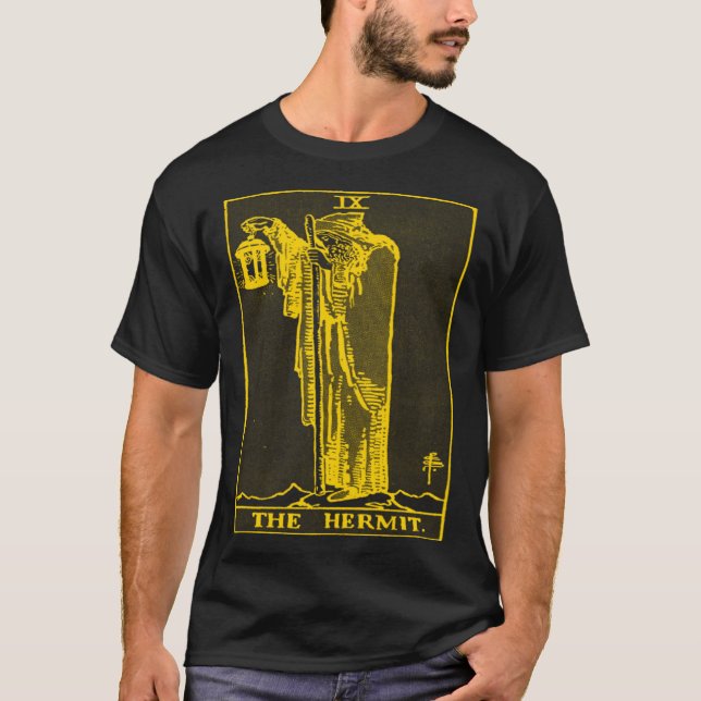 T-shirt CARTE TAROT vintage L'HERMIT (Devant)