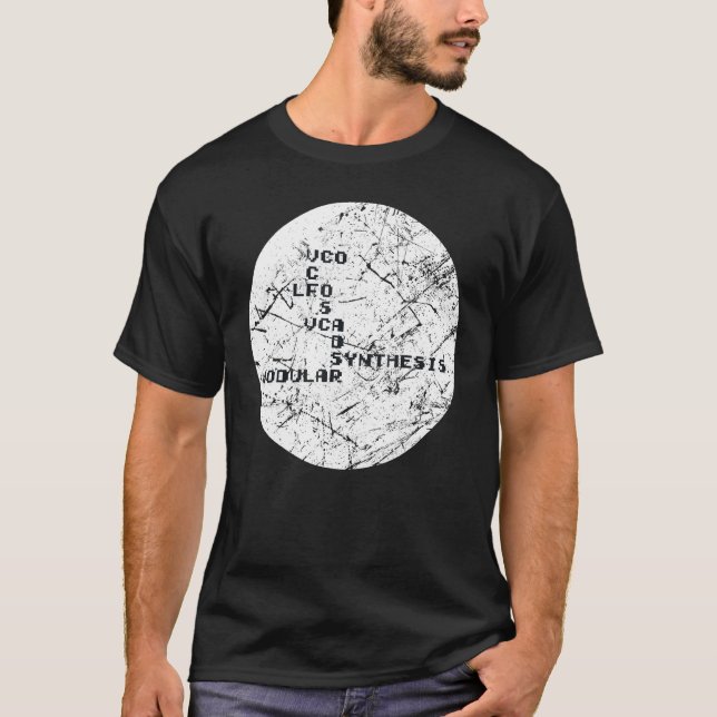 T-shirt Carte Techno du Synthétiseur (Devant)