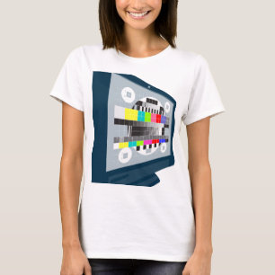T-shirt Carte-test de télévision du plasma TV d'affichag