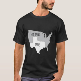 T-shirt Carte Texas Not Texas With America