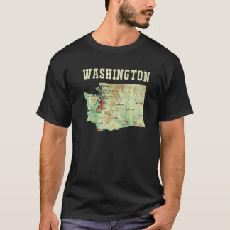 T-shirt Carte Topographique Des Grandes Villes R De L'État