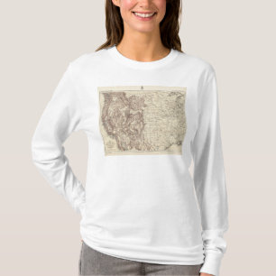 T-shirt Carte topographique du fleuve Mississippi