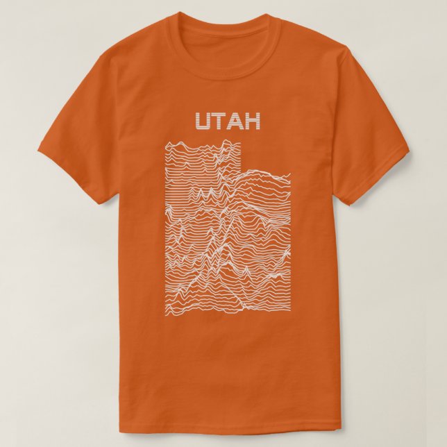 T-shirt Carte topographique Utah Elevages inconnus (Design devant)