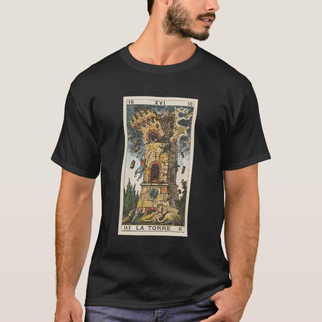 T-shirt Carte Tower Tarot Xvi (Devant)
