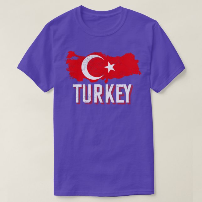 T-shirt Carte Turquie Drapeau turc (Design devant)