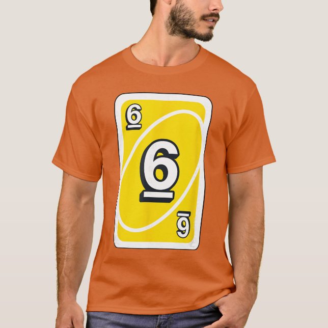 T-shirt Carte UNO Halloween Jaune 6 (Devant)